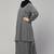 Two pieces knee length abaya with elasticated sleeves