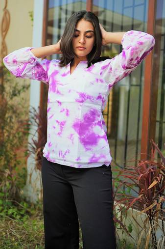 Lilac pop up classic top