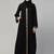 Front open abaya dress with lace work at front and on sleeves