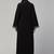 Front open abaya dress with lace work at front and on sleeves