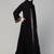 Front open abaya dress with lace work at front and on sleeves