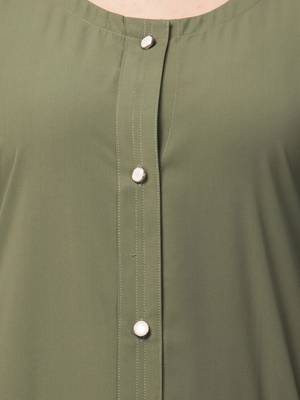 Front open abaya with piping work 5