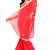 Red hand_woven chiffon saree with blouse