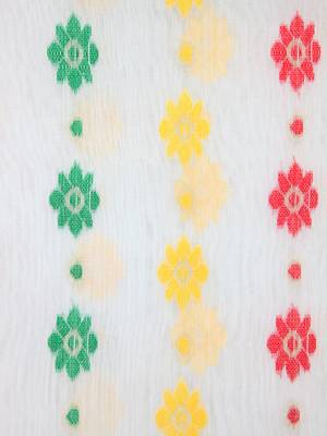 White Hand Woven Pure Cotton Saree Without Blouse 4