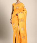 Serona fabrics women's sana silk zari embroidery work saree