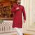 Maroon sequence work viscose rayon embroidered wedding wear kurta for men