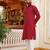 Maroon sequence work viscose rayon embroidered wedding wear kurta for men