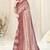 Maroon cotton chevron /geometric print tassels saree with unstitched blouse piece