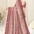 Maroon cotton chevron /geometric print tassels saree with unstitched blouse piece
