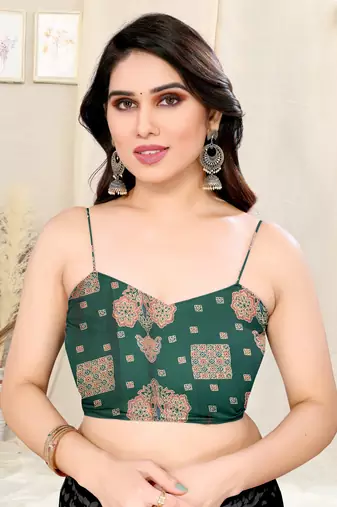 Green Chiffon Shibori Print/Ethnic Motifs Tassels Saree With Unstitched Blouse Piece