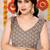Cream silk blend ajrakh print woven silver border saree with unstitched blouse piece