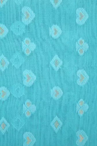 Blue Hand Woven Pure Cotton Saree Without Blouse