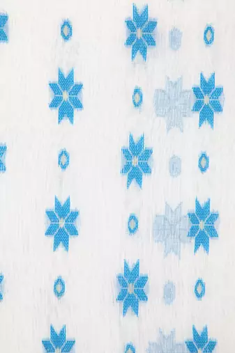 White Hand Woven Pure Cotton Saree Without Blouse
