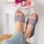 Kiana women's blue embellished rexine platform heel wedge heels with pvc sole - stylish and comfortable