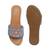 Kiana women's blue embellished rexine platform heel wedge heels with pvc sole - stylish and comfortable