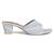 Kiana women's striped sky blue rexine round toe wedge heels with pvc sole and block heel