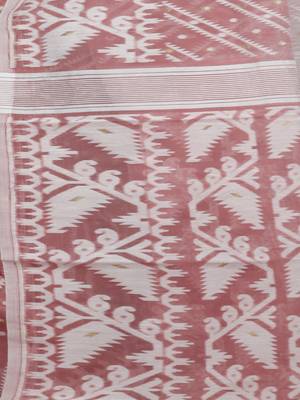 Pinkloom women's multicolor pure cotton jamdani-sarees without blouse 4