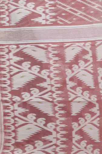 Pinkloom women's multicolor pure cotton jamdani-sarees without blouse