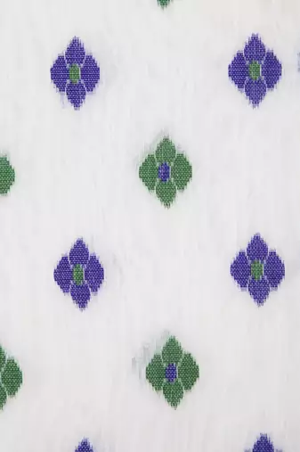 White Hand Woven Pure Cotton Saree Without Blouse