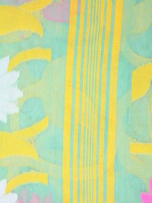 Light Green Hand Woven Pure Cotton Saree Without Blouse 4