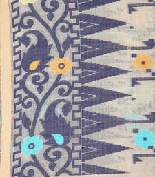 Beige Hand Woven Pure Cotton Saree Without Blouse
