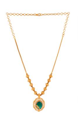  green stone necklace one gram gold 3