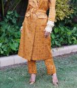 Mustard printed sunheri pants