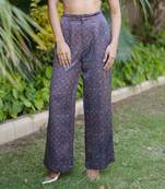 Indigo printed neelam pants