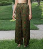 Green printed panna pants
