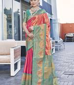 Pink Pure Tissue Zari Woven Saree