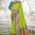 Bright Green Contrast 1000 Butti Zari Woven Paithani Silk Blend Saree