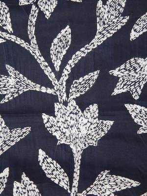 Pinkloom women's blue kantha stitch silk heavy-work-sarees with blouse 4