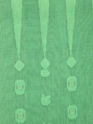 Pinkloom Women'S Green Hand_Woven Soft Cotton Jamdani-Sarees Without Blouse Piece 4