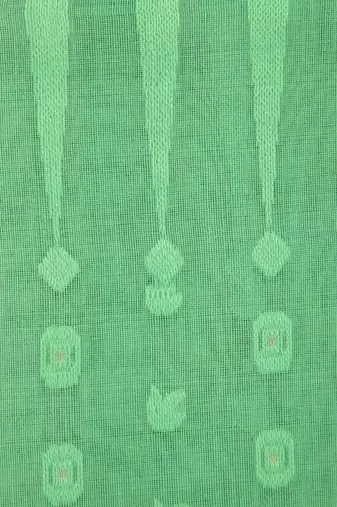 Pinkloom Women'S Green Hand_Woven Soft Cotton Jamdani-Sarees Without Blouse Piece