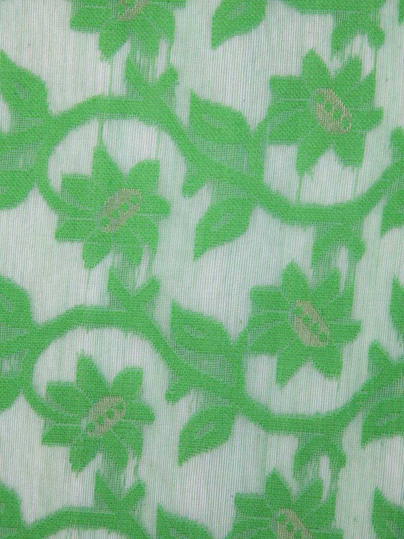 Pinkloom Women'S White Hand_Woven Soft Cotton Jamdani-Sarees Without Blouse Piece