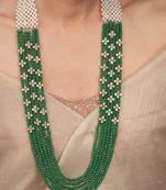 Green Beaded Wedding Necklace