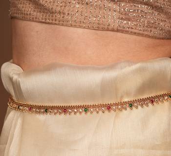 Gold Plated Alloy bridal kamarband 3