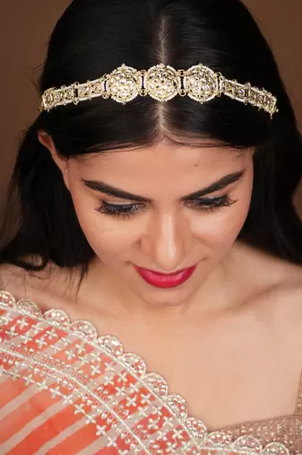 Festive Kundan Gold Matha Patti