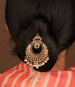 Ethnic Gold Patterned Hair Bun Pin
