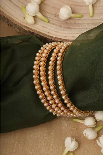 White Alloy bangles and bracelets