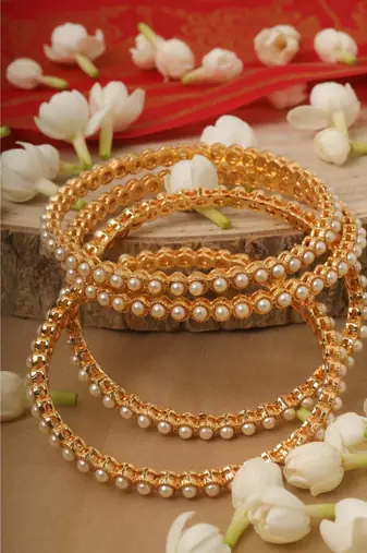 White Alloy bangles and bracelets
