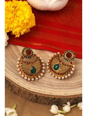 Multicolor studded jewellery Earrings 2