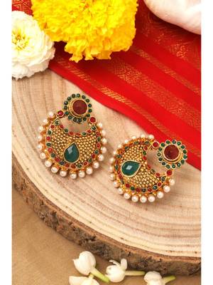 Multicolor studded jewellery Earrings 1
