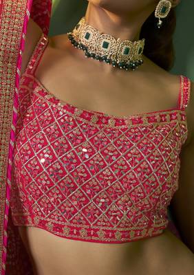 MUSTARD SEQUINS EMBROIDERED GEORGETTE DESIGNER BRIDAL WEDDING & PARTY WEAR FESTIVAL SEMI STITCHED LEHENGA 3