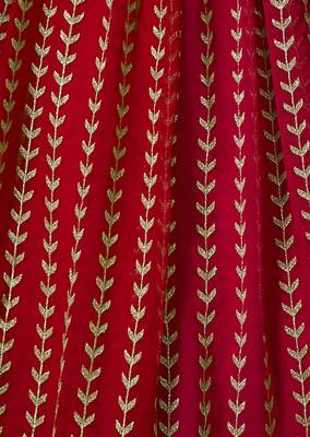 RED SEQUINS EMBROIDERED GEORGETTE DESIGNER BRIDAL WEDDING & PARTY WEAR FESTIVAL SEMI STITCHED LEHENGA 6