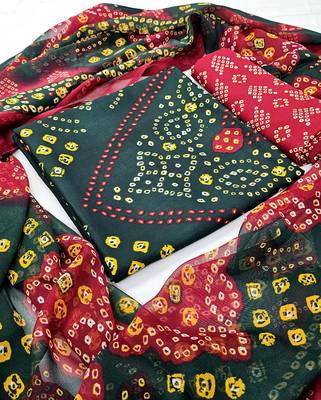 Unstitched crepe salwar suit material printed 1