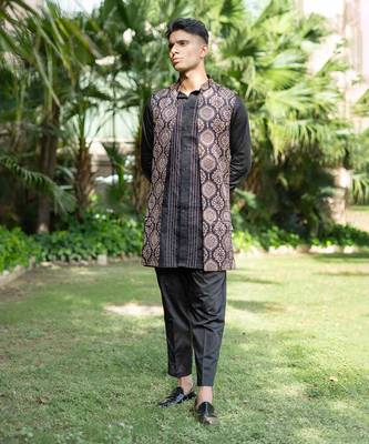 Black printed surmayi  kurta sets 1