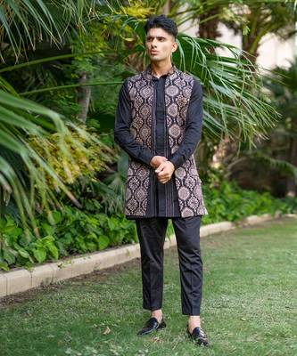 Black printed surmayi  kurta sets 2