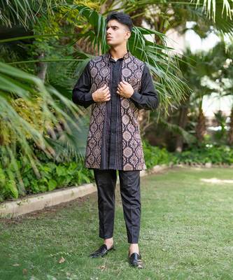 Black printed surmayi  kurta sets 3