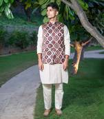 Off white printed kafoori  kurta sets